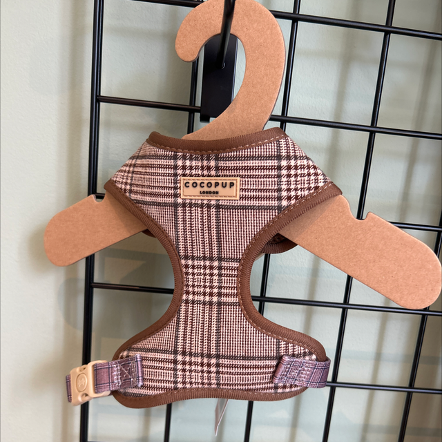 Pup plaid adjustable neck harness 