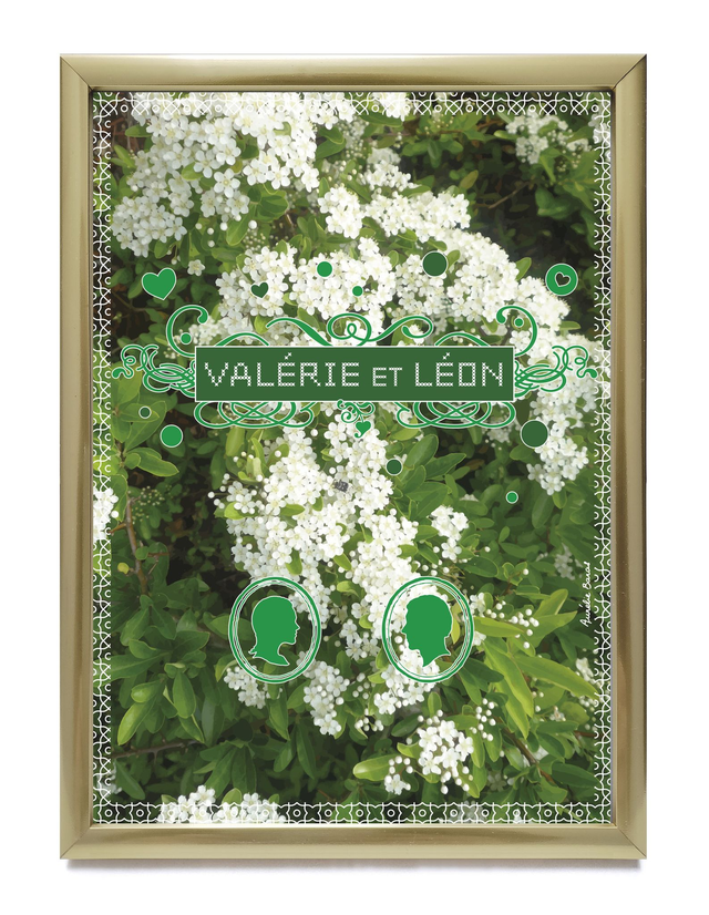 CENTRE DE TABLE 13 X 18 cm FLORE (CE-0010-P) personnalisable