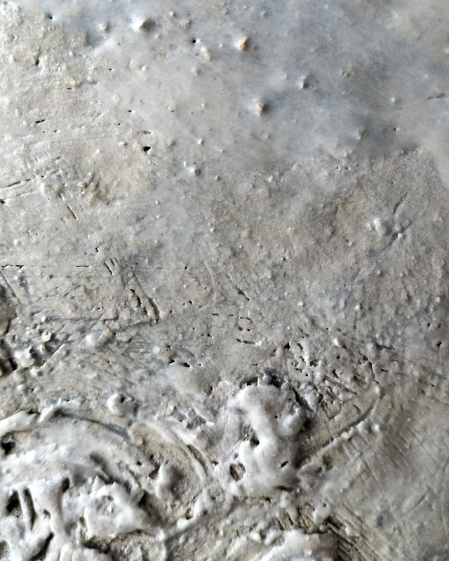 Vase Spuma - gris clair et bleu