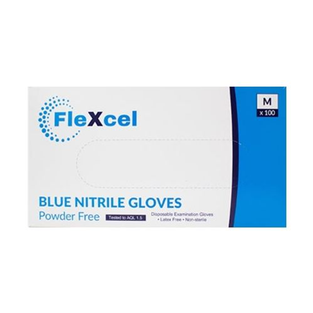 Flexcel Blue Nitrile Gloves