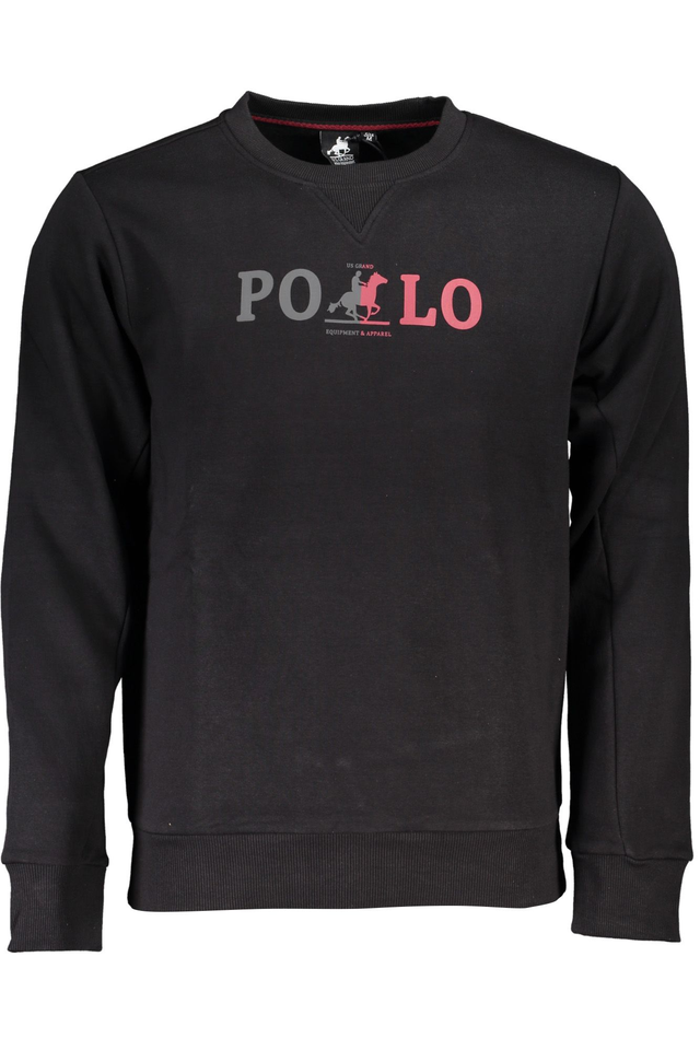 U.S. GRAND POLO FELPA SENZA ZIP UOMO NERO