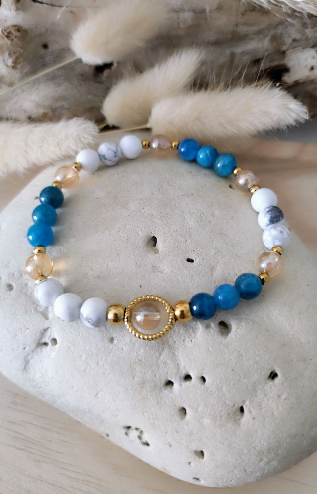Bracelet Apatite et Howlite