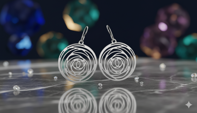 Boucles d'oreilles labyrinthe