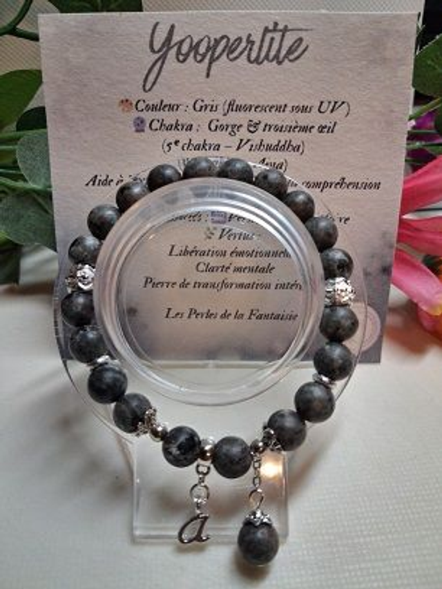 Bracelet en Yooperlite + carte chakra incluse