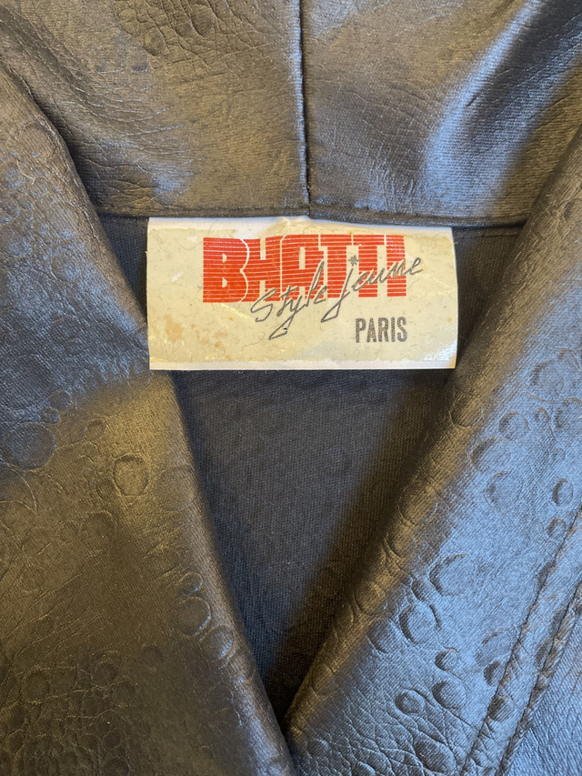 Vintage 80s Bhatti faux leather dress