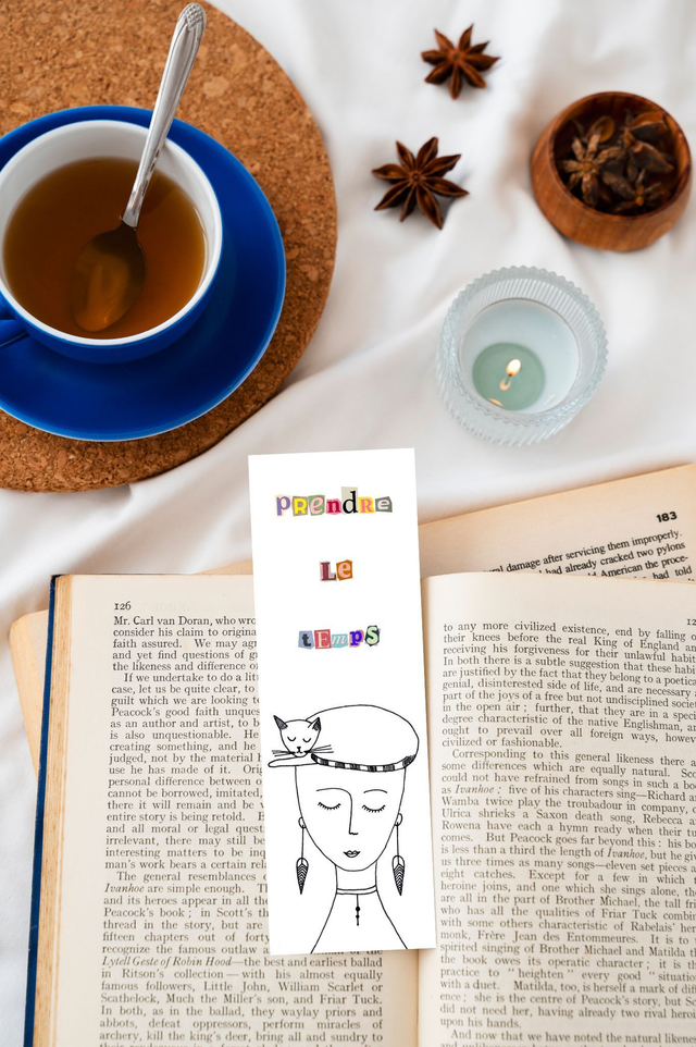 Marque-pages illustré - Prendre le temps