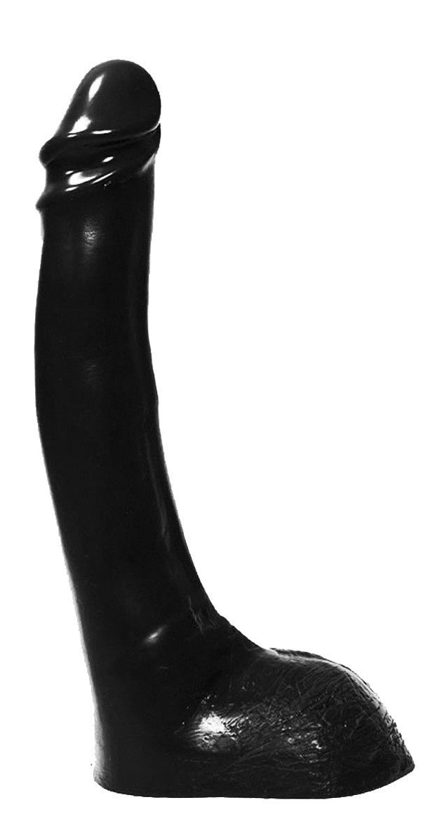 ALL BLACK Upright Boy-Penis-Dildo 29cm lang