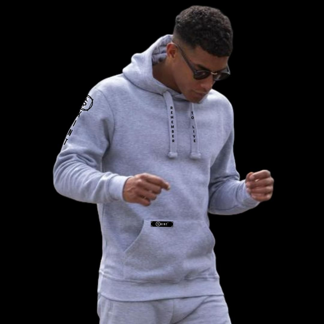 Skint Remember To Live Hoodie [Grey]