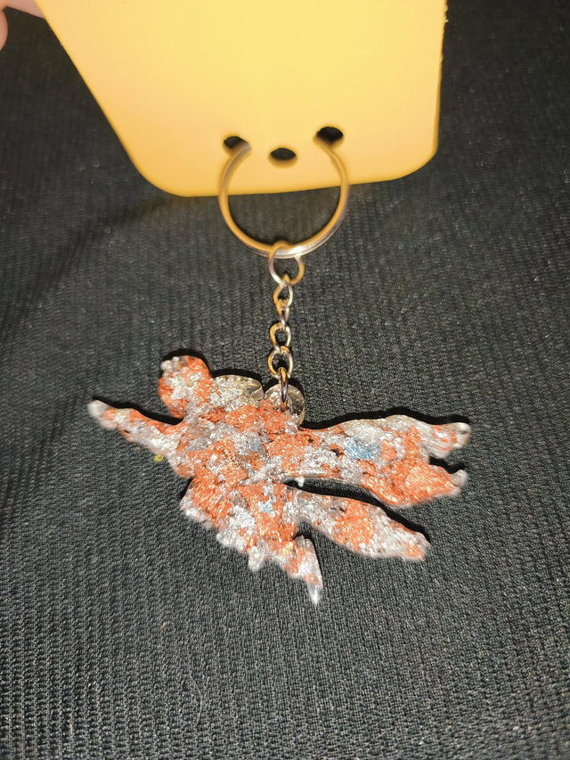 Porte-clé homme volant argent bronze 