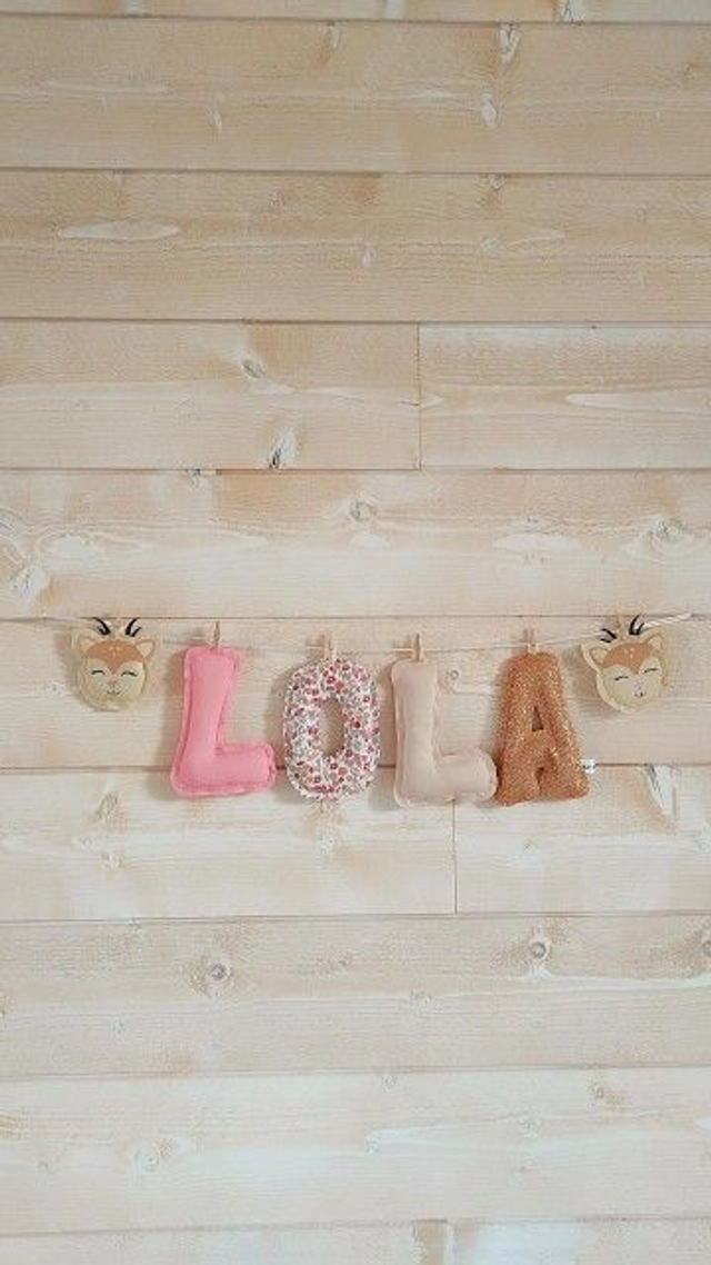 Guirlande prénom modèle LOLA