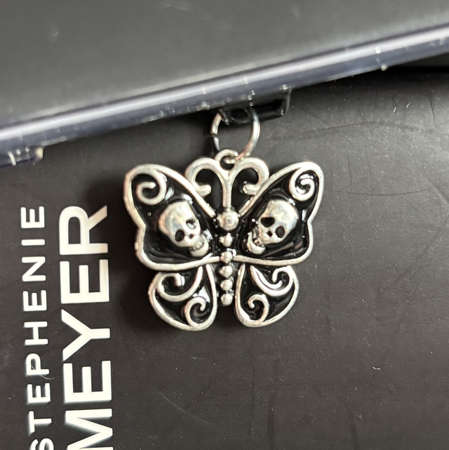 Black Death Head Moth Kindle Charm