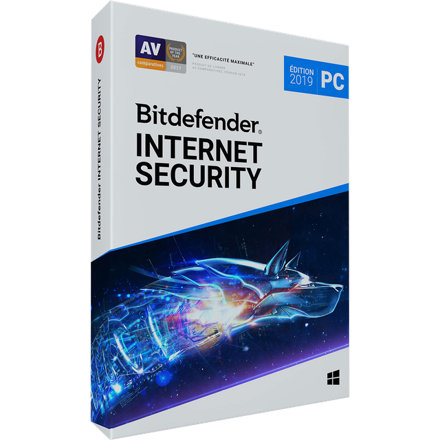 Logiciel sécurité Bitdefender - Internet Security 2019 - 1 An / 1 PC