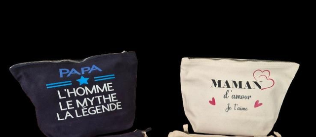 Duo trousse de toilette Papa et Maman