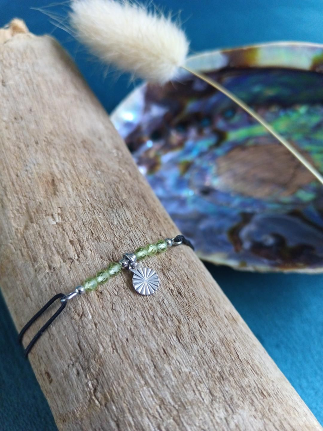 Bracelet cordon Nora Péridot - Energie et Harmonie