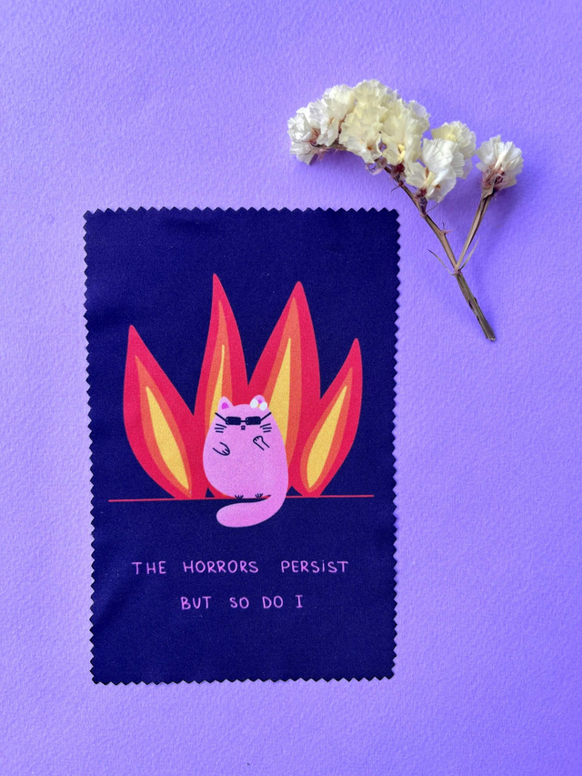 Mikrokuituliina – Selviytyjäkissa/Microfibre Cloth – Survivor Cat