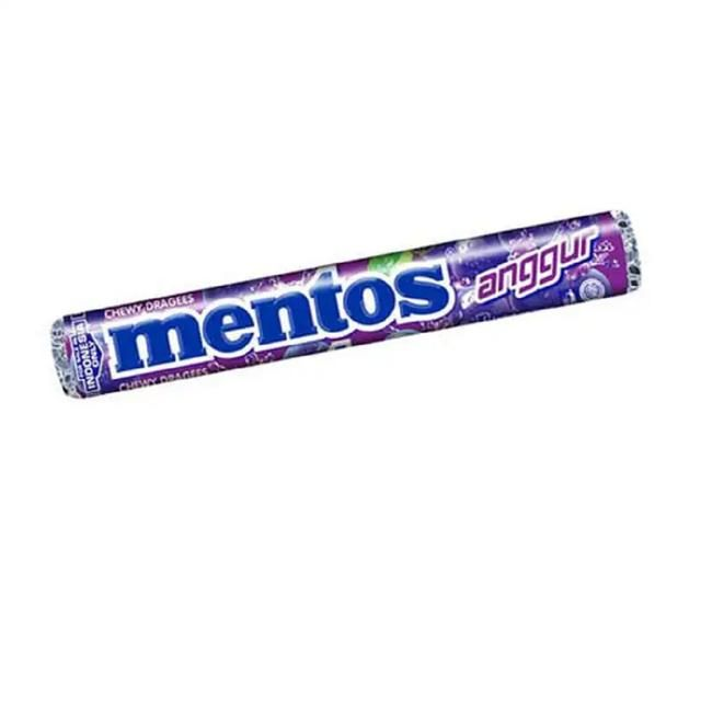 Mentos Chewy Dragees Grape Roll 29G