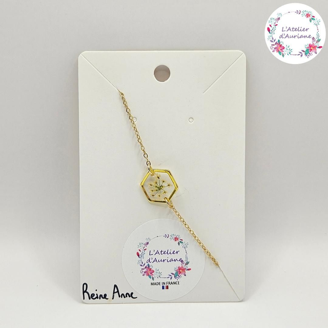 Bracelet "Reine Anne" doré