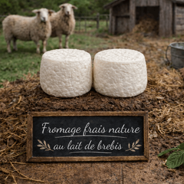 Fromage frais nature au lait de brebis 🧺