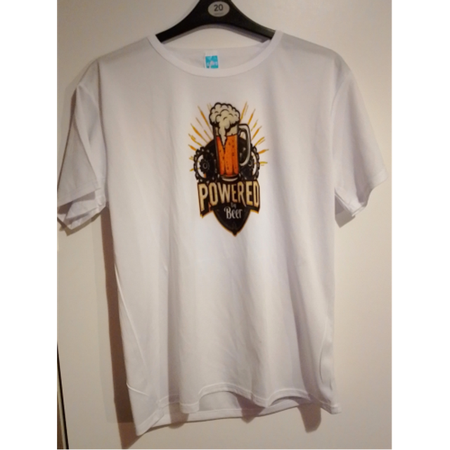 Men's Lightweight Breathable Beer Themed White T- Shirt - Size Large - 4 Designs