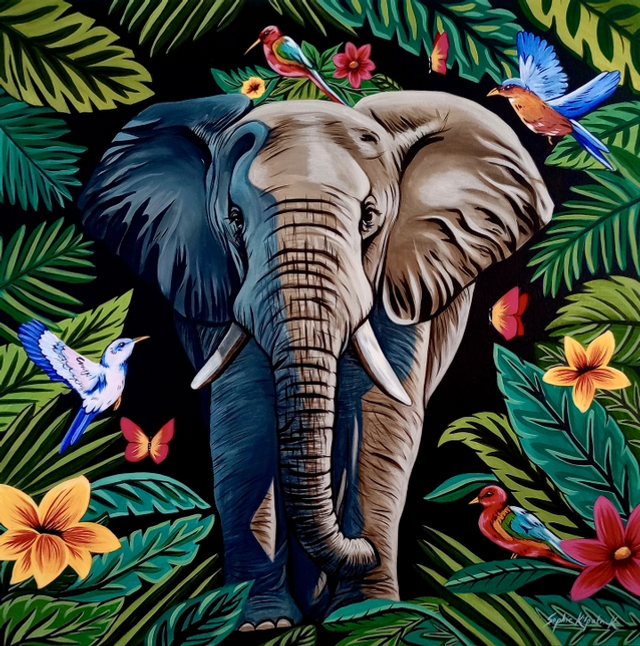 ‘Elephant Bliss’ Original Painting
