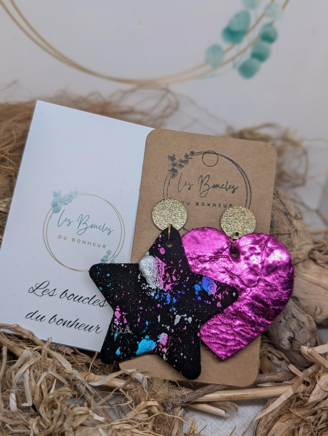 Boucles d&#039;oreilles Asymétrique zk126