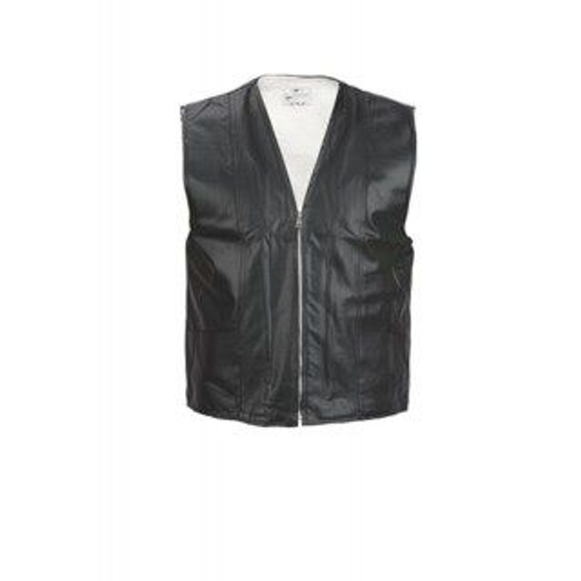V6/driver Bodywarmer zwart kunstleder wolgevoerd
