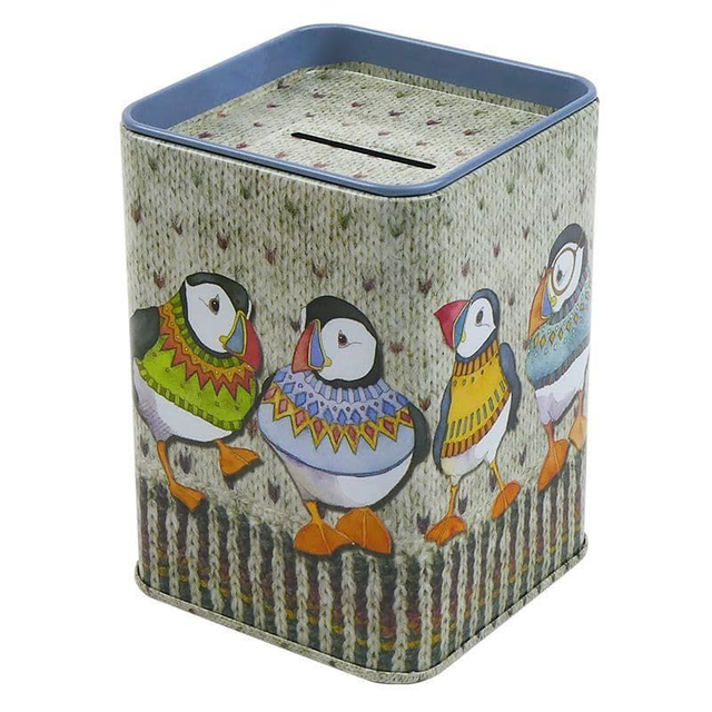 Money Tin - Woolly Puffins