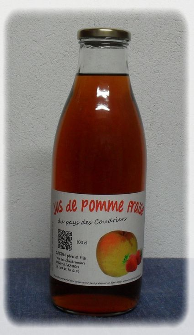 Jus pomme Fraise 1L Pays des Coudriers
