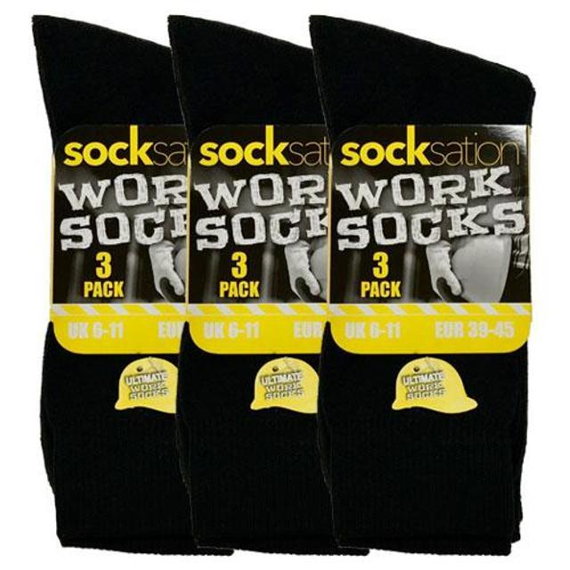 Socksation Mens Black Work Socks N35