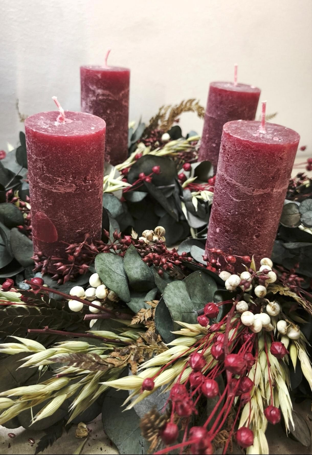 CSUPA szárazvirágos adventi koszorú