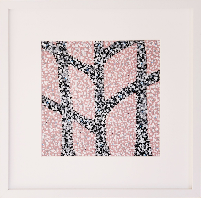 Peinture "Petites ombres et pétales no. 2" - 20 x 20 cm (1)