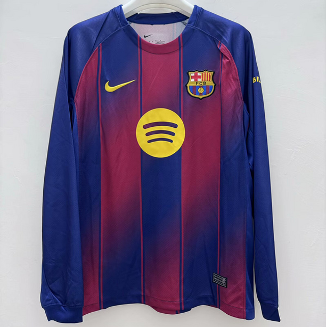 Barca 25/26 fans version home shirt long sleeve *FAN MADE NOT OFFICIAL*