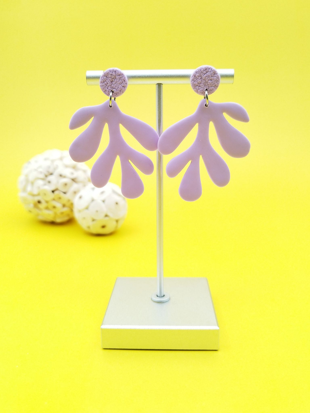 Boucles d'oreilles "Algua" Violet pastel