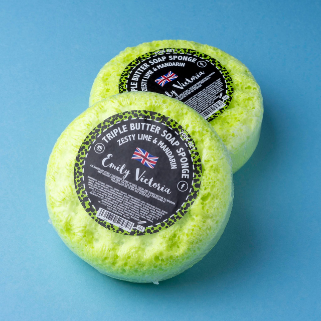 Zesty Lime and Mandarin Triple Butter Soap Sponge
