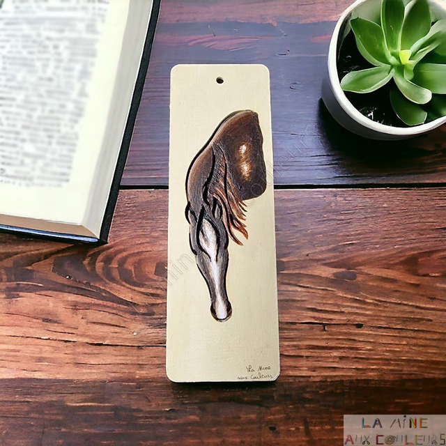 Marque-page en bois "cheval"