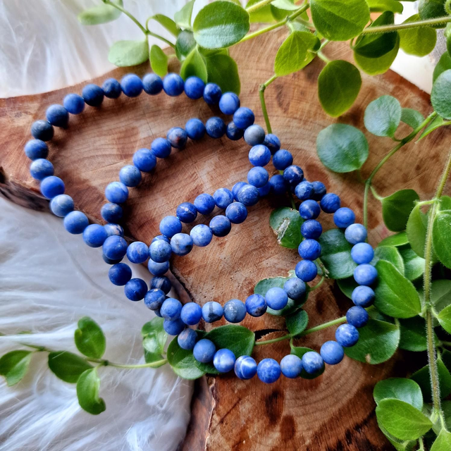 Sodalite Matt 6mm Beaded Bracelet 