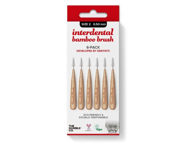 [The Humble Co.] Interdental borsteltje 6 st - rood - 0.50 mm