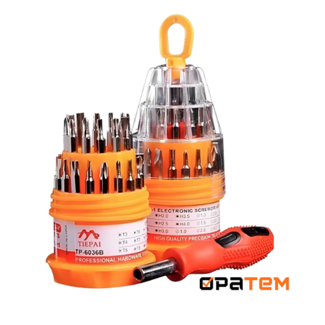 Kit Jogo Ferramenta 31 Peças Chaves Alen Torx Fenda Philips