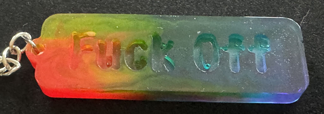 Just Rude! Resin Keyrings full of Fucks