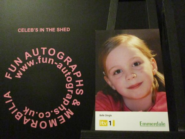 Eden Taylor Draper (Belle Dingle) Original Emmerdale Yellow &amp; White Itv1 Logo Cast Card