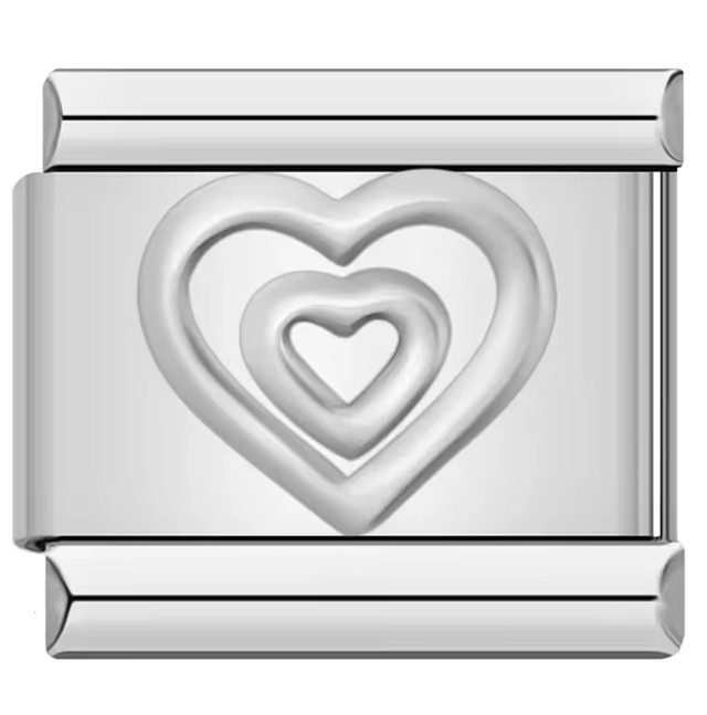 Charm Silueta 2 Corazones