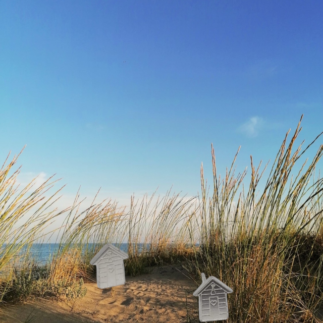 Beach Hut Sterling Silver Earring Studs