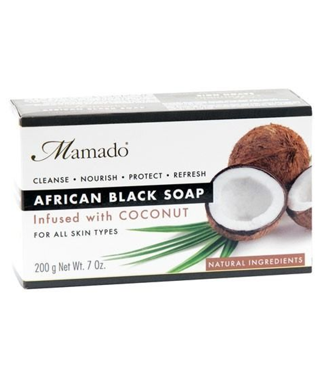  Mamado African Black Soap Infused With Coconut 200g
