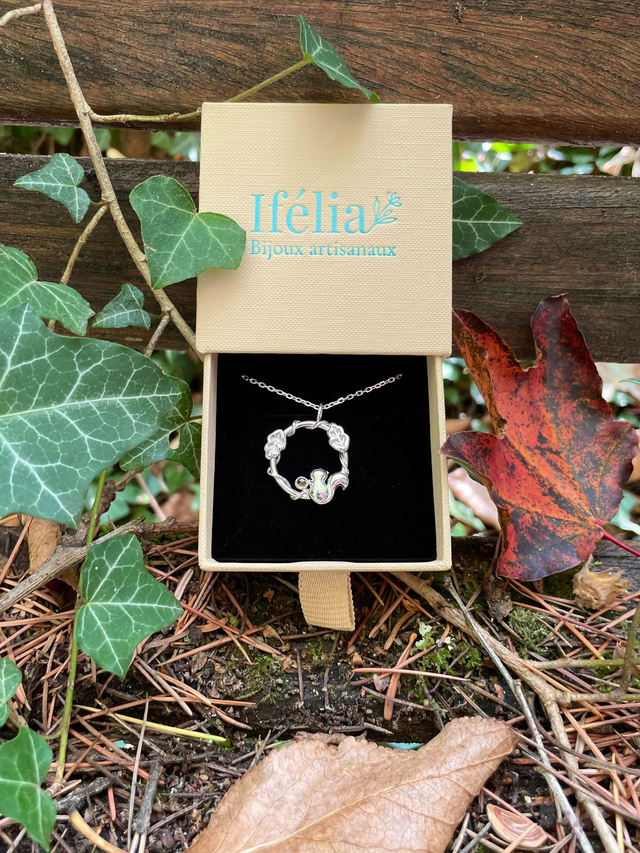 🍁 Collier Forêt d'automne - Pièce unique
