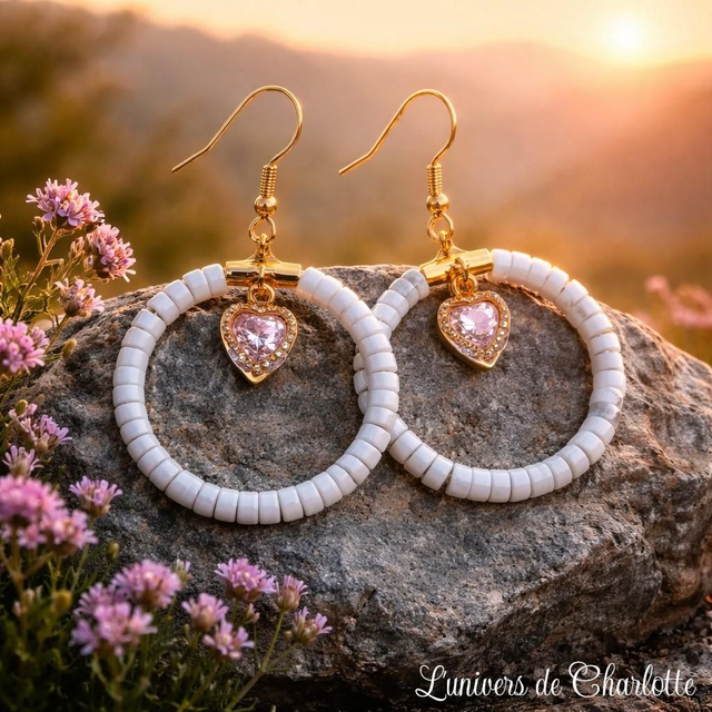 Boucles d'oreilles "Howlite" BO-180