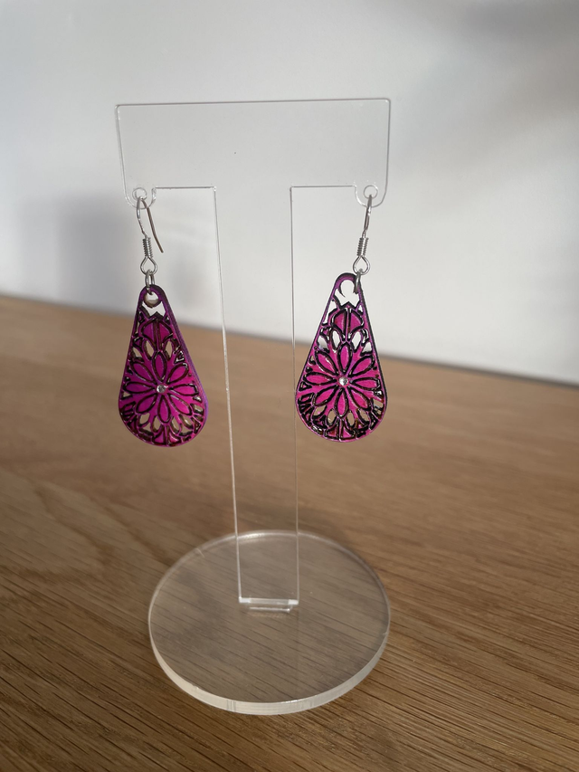 boucles d oreilles rose