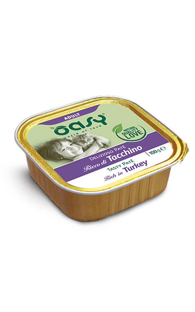 OASY CAT PATE&#039; ADULT TACCHINO 100 GR