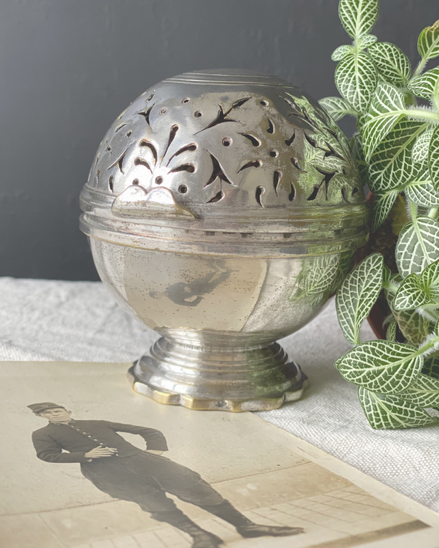 Boulle métal argenté