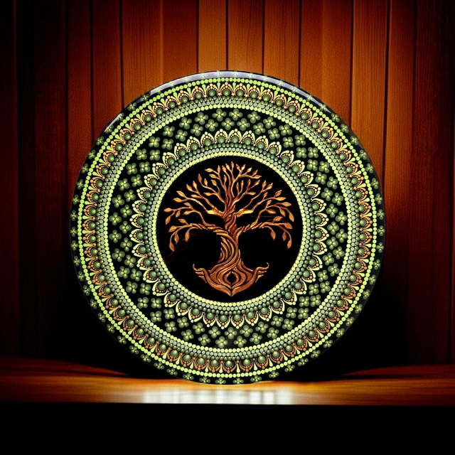 Décoration Murale - Tableau Mandala Arbre de vie 