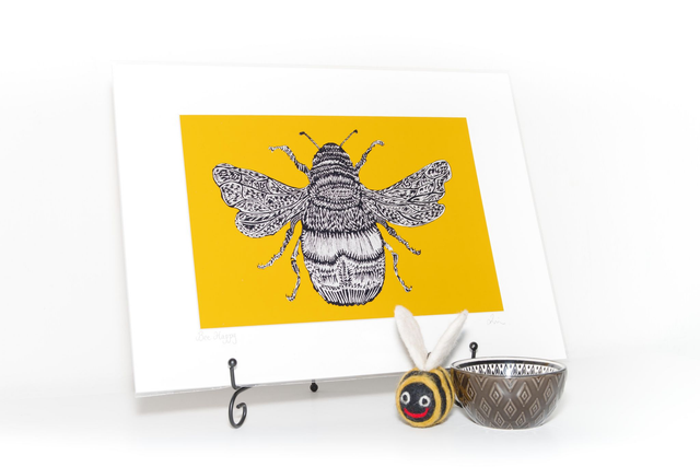 Bee Ink Sketched Prints various colours